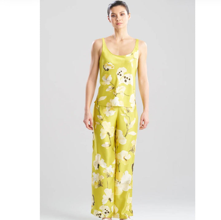 Natori Aurelia Tank PJ Set X76120 in Chartreuse-Sleepwear-Natori-Chartreuse-XSmall-Anna Bella Fine Lingerie, Reveal Your Most Gorgeous Self!