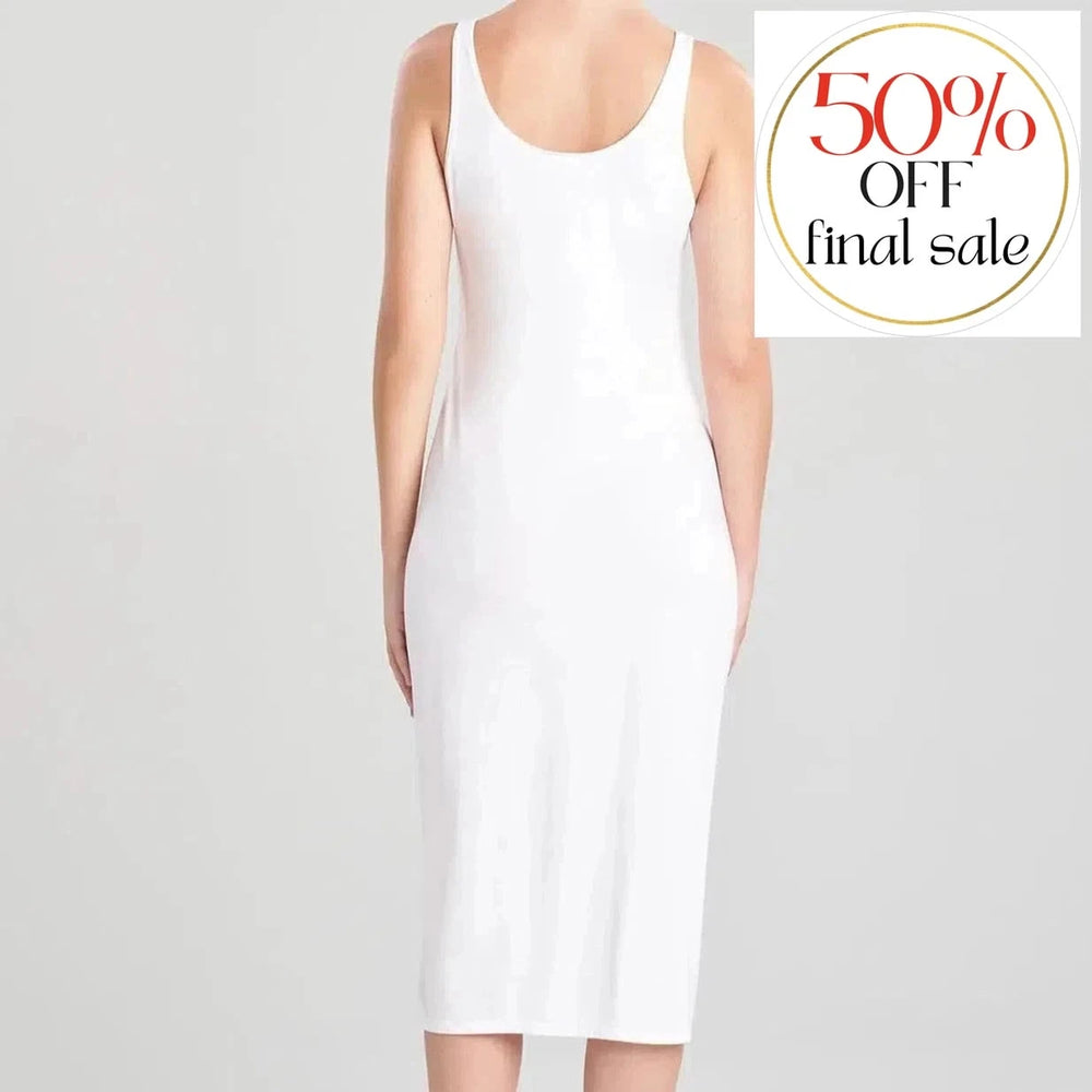 Natori Bliss Essentials Slip Gown R73050-Loungewear-Natori-White-Small-Anna Bella Fine Lingerie, Reveal Your Most Gorgeous Self!