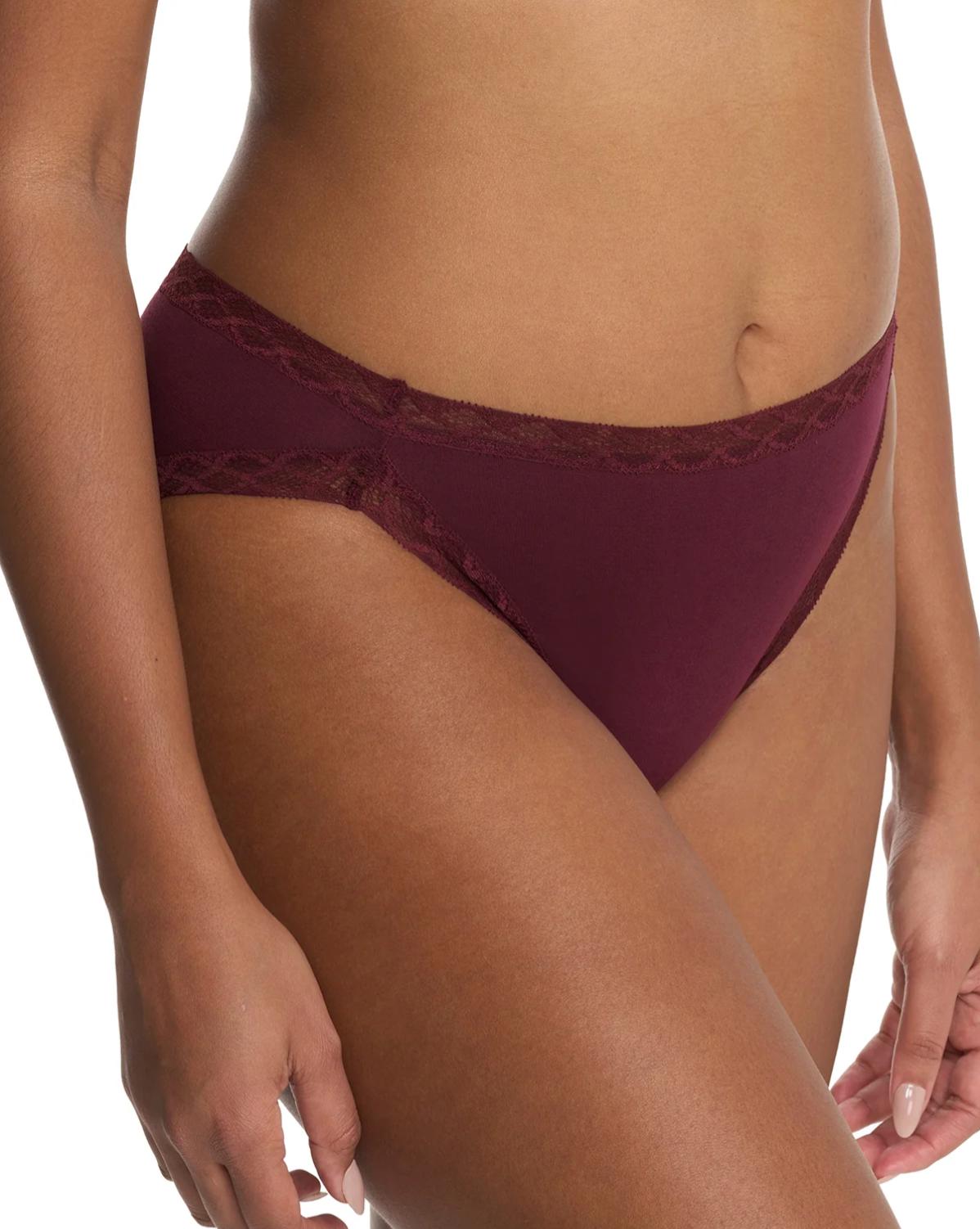 Natori Bliss French Cut Panty in Royal Fig 152058-Panties-Natori-Royal Fig-XSmall-Anna Bella Fine Lingerie, Reveal Your Most Gorgeous Self!