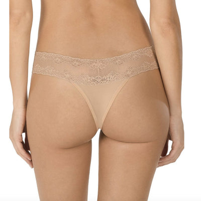 Natori Bliss Perfection One-Size Thong in Cafe' 750092-Panties-Natori-Cafe'-One Size-Anna Bella Fine Lingerie, Reveal Your Most Gorgeous Self!