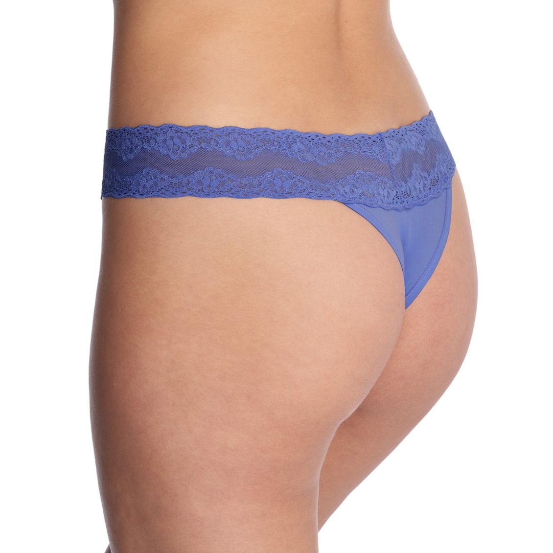 Natori Bliss Perfection One-Size Thong in French Blue 750092-Anna Bella Fine Lingerie-French Blue-One Size-