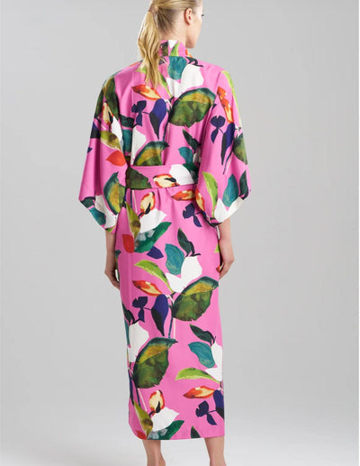 Natori Daido 52" Robe V74070-Robes-Natori-Magenta-Small-Anna Bella Fine Lingerie, Reveal Your Most Gorgeous Self!