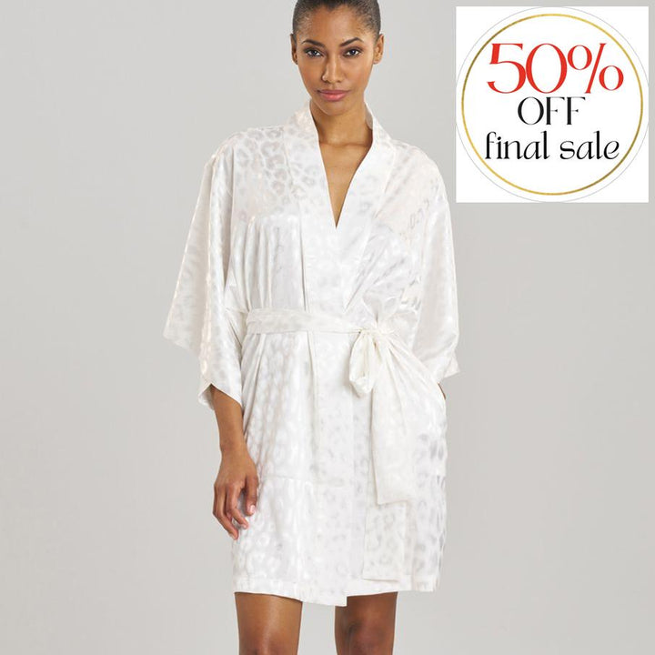 Natori Decadence 38" Wrap in Warm White T74158-Robes-Natori-Warm White-Small-Anna Bella Fine Lingerie, Reveal Your Most Gorgeous Self!