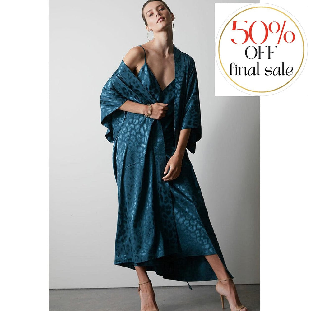 Natori Decadence Gown in Ocean Teal M78058-Loungewear-Natori-Ocean Teal-XSmall-Anna Bella Fine Lingerie, Reveal Your Most Gorgeous Self!