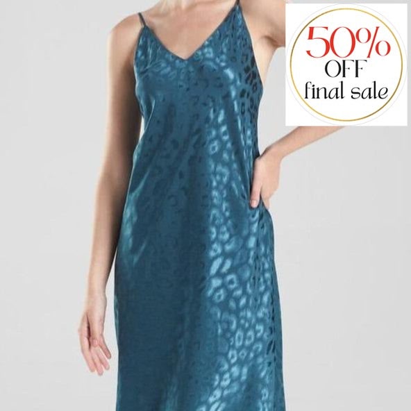 Natori Decadence Gown in Ocean Teal M78058-Loungewear-Natori-Ocean Teal-XSmall-Anna Bella Fine Lingerie, Reveal Your Most Gorgeous Self!