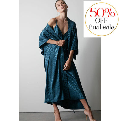 Natori Decadence Gown in Ocean Teal M78058-Loungewear-Natori-Ocean Teal-XSmall-Anna Bella Fine Lingerie, Reveal Your Most Gorgeous Self!