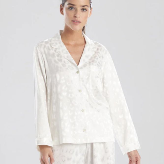 Natori Decadence Notch PJ Set in Warm White H76058-Anna Bella Fine Lingerie-Warm White-XSmall-