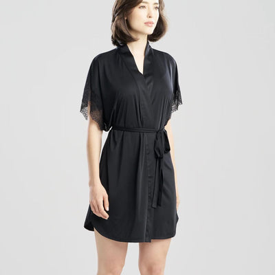 Natori Enchant 36" Wrap in Black V74012-Robes-Natori-Black-Small-Anna Bella Fine Lingerie, Reveal Your Most Gorgeous Self!