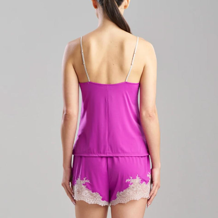 Natori Enchant Cami Tap PJ Set V76112 in Mad Magenta-Sleepwear-Natori-Mad Magenta-XSmall-Anna Bella Fine Lingerie, Reveal Your Most Gorgeous Self!