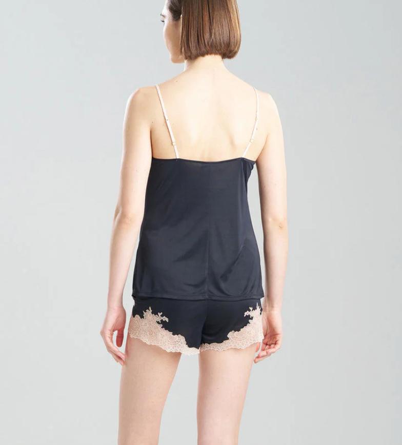 Natori Enchant Cami Tap Pant V76112 in Black and Cafe-Loungewear-Natori-Black and Cafe-XSmall-Anna Bella Fine Lingerie, Reveal Your Most Gorgeous Self!