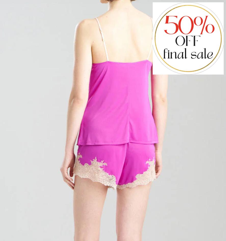 Natori Enchant Cami Tap Pant in French Fuchsia V76112-Loungewear-Natori-French Fuchsia-XSmall-Anna Bella Fine Lingerie, Reveal Your Most Gorgeous Self!