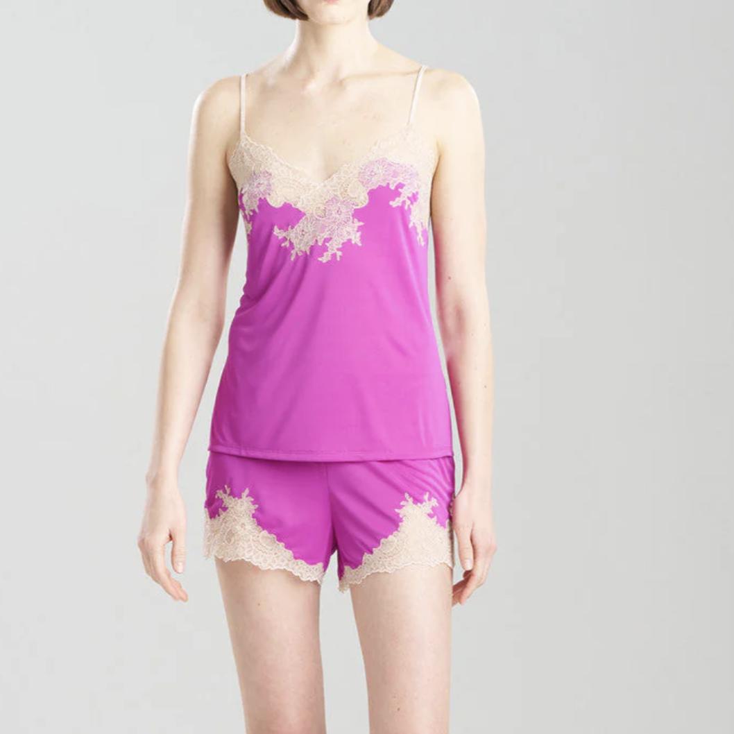 Natori Enchant Cami Tap Pant in French Fuchsia V76112-Loungewear-Natori-French Fuchsia-XSmall-Anna Bella Fine Lingerie, Reveal Your Most Gorgeous Self!