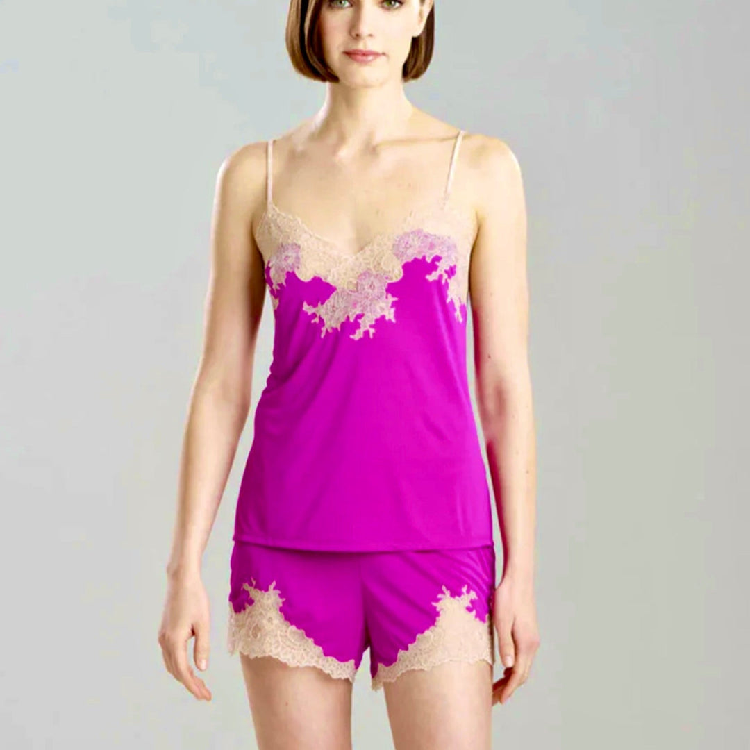 Natori Enchant Cami Tap Pant in Wild Fuchsia V76112-Sleepwear-Natori-Wild Fuchsia-XSmall-Anna Bella Fine Lingerie, Reveal Your Most Gorgeous Self!