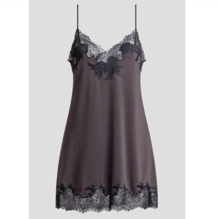 Natori Enchant Chemise V78130S in Espresso-Sleepwear-Natori-Espresso-XSmall-Anna Bella Fine Lingerie, Reveal Your Most Gorgeous Self!