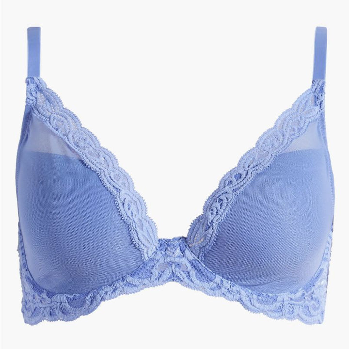 Natori Feathers Bra in French Blue 730023-Bras-Natori-French Blue-32-C-Anna Bella Fine Lingerie, Reveal Your Most Gorgeous Self!
