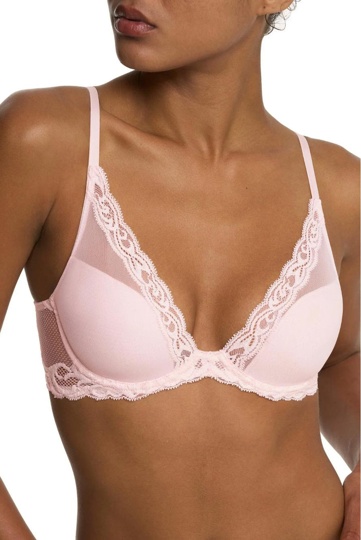 Natori Feathers Bra in Pink Sky 730023-Bras-Natori-Pink Sky-32-DD-Anna Bella Fine Lingerie, Reveal Your Most Gorgeous Self!