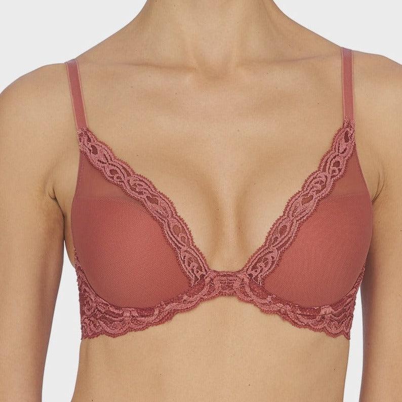 Natori Feathers Bra in Sandy Rose 730023-Bras-Natori-Sandy Rose-32-B-Anna Bella Fine Lingerie, Reveal Your Most Gorgeous Self!