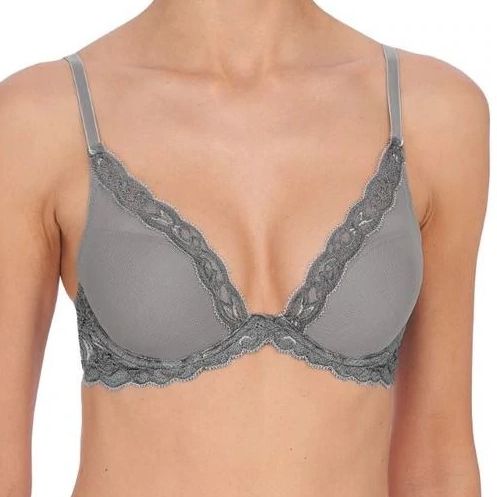 Natori Feathers Bra in Stone/Fog 730023-Bras-Natori-Stone/Fog-32-B-Anna Bella Fine Lingerie, Reveal Your Most Gorgeous Self!
