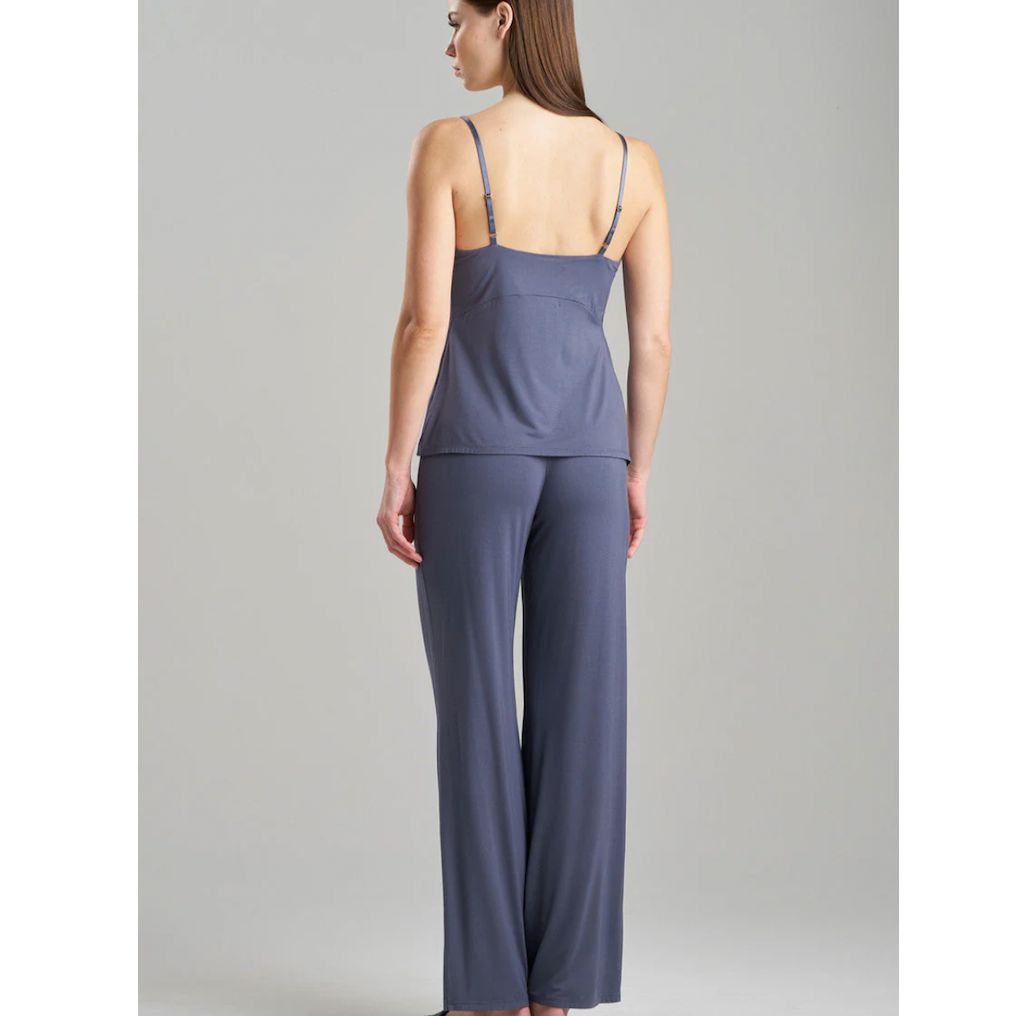 Natori Feathers Essentials Lenzing Ecovero Viscose Lace Cami PJ U76229-Loungewear-Natori-Navy-Small-Anna Bella Fine Lingerie, Reveal Your Most Gorgeous Self!