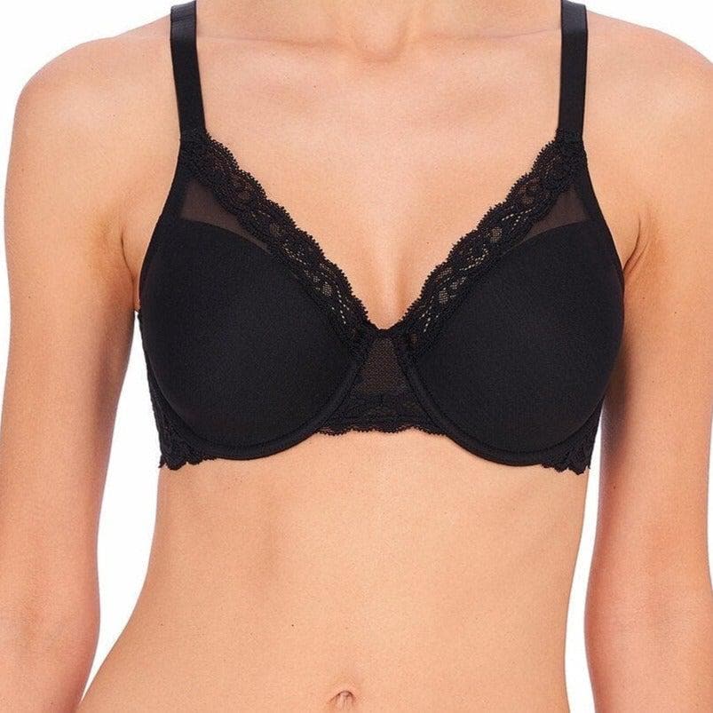 Natori Feathers Full Figured Contour UW Bra 741299 in Black-Anna Bella Fine Lingerie-Black-32-DD