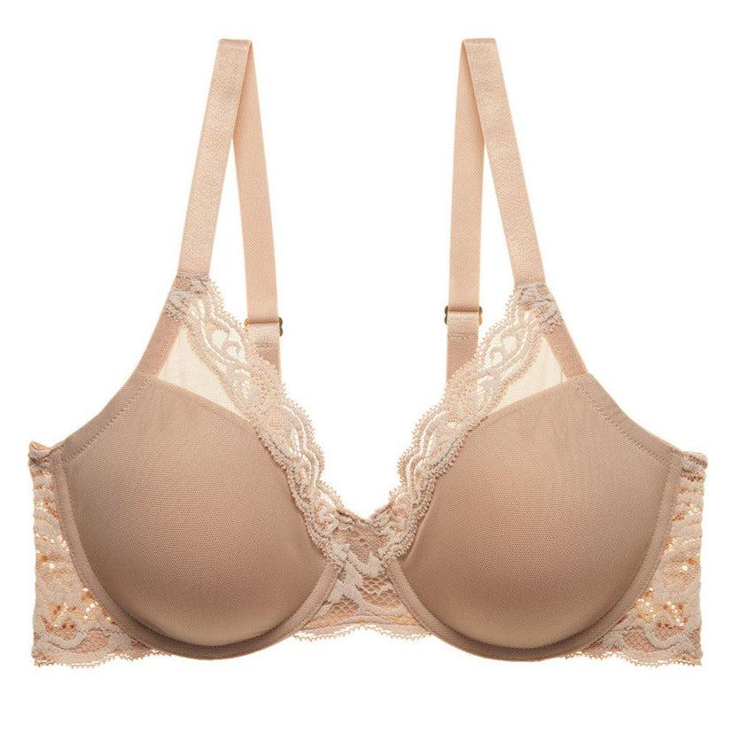 Natori Feathers Full Figured Contour UW Bra 741299 in Cafe-Bras-Natori-Cafe-32-F-Anna Bella Fine Lingerie, Reveal Your Most Gorgeous Self!