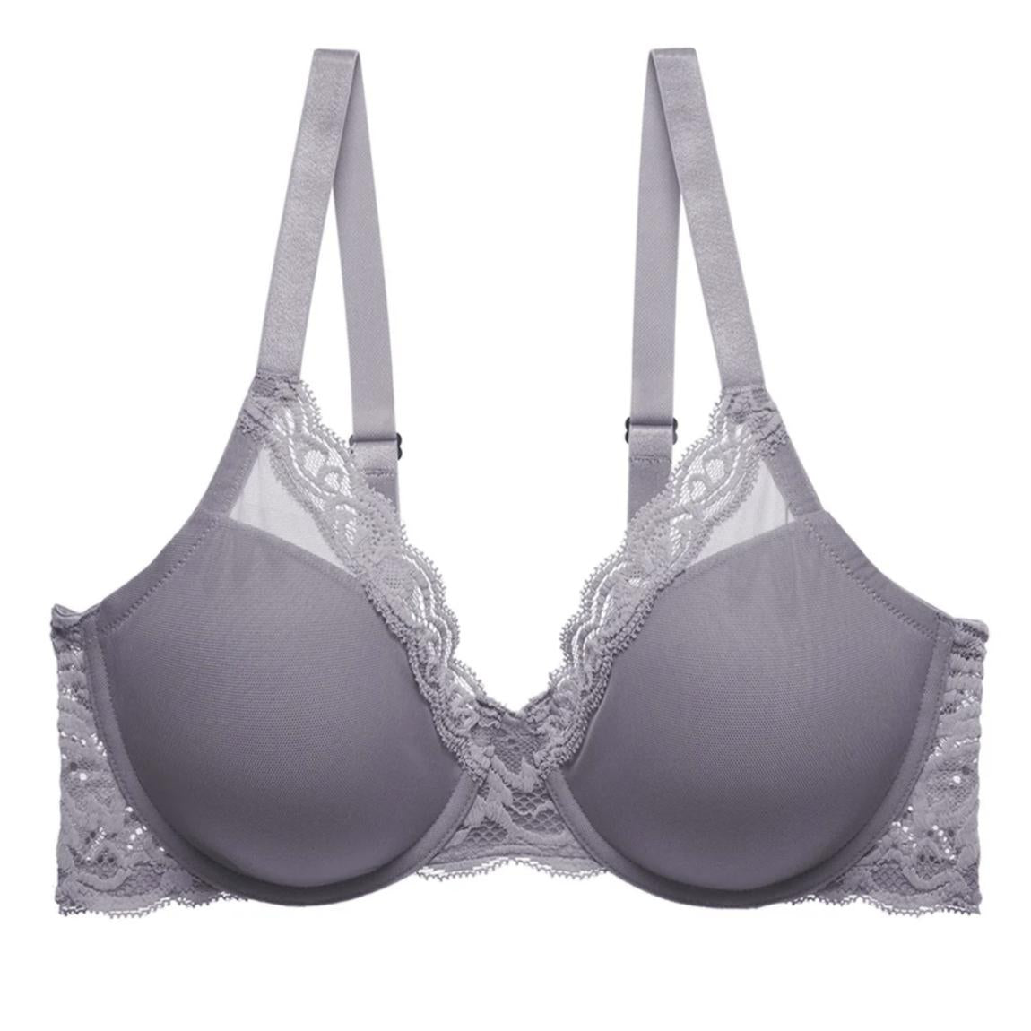 Natori Feathers Full Figured Contour UW Bra in Nickel 741299-Bras-Natori-Nickel-32-FF-Anna Bella Fine Lingerie, Reveal Your Most Gorgeous Self!
