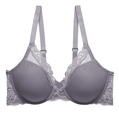 Natori Feathers Full Figured Contour UW Bra in Nickel 741299-Bras-Natori-Nickel-32-FF-Anna Bella Fine Lingerie, Reveal Your Most Gorgeous Self!
