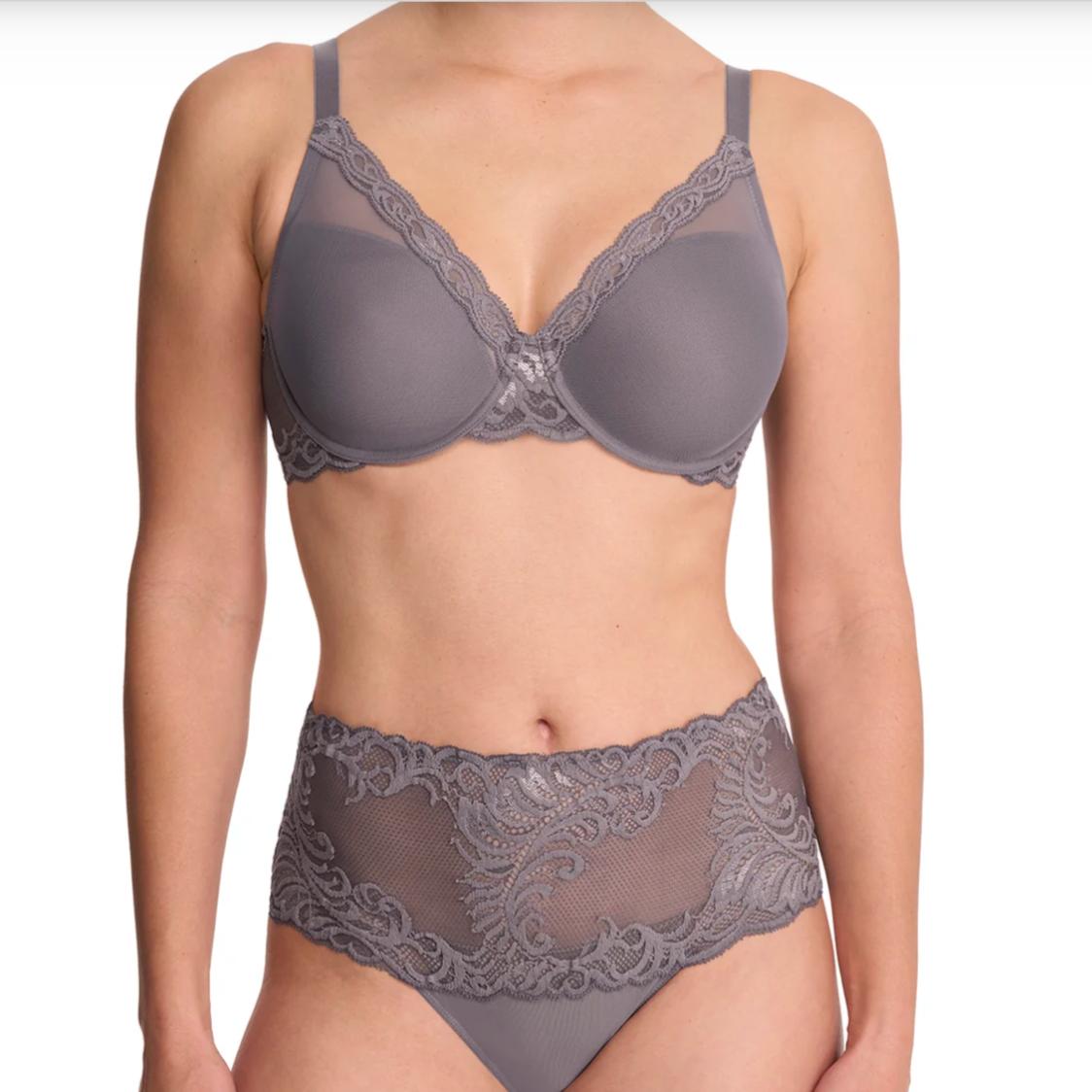 Natori Feathers Full Figured Contour UW Bra in Nickel 741299-Anna Bella Fine Lingerie-Nickel-32-FF
