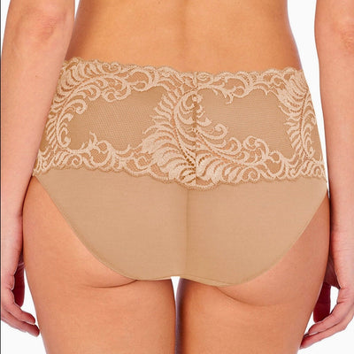 Natori Feathers Girl Brief in Cafe' 756023-Panties-Natori-Cafe'-Small-Anna Bella Fine Lingerie, Reveal Your Most Gorgeous Self!
