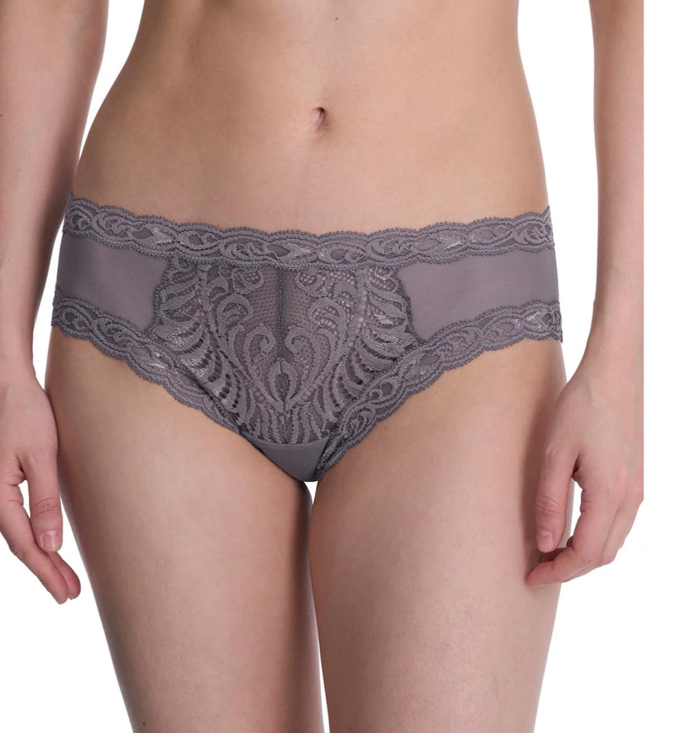 Natori Feathers Hipster in Nickel 753023-Panties-Natori-Nickel-Small-Anna Bella Fine Lingerie, Reveal Your Most Gorgeous Self!