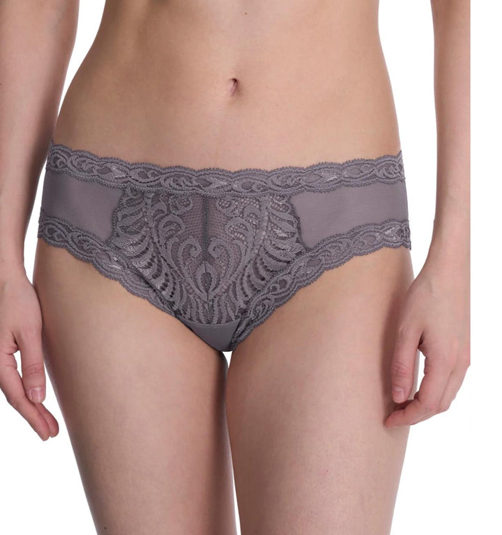 Natori Feathers Hipster in Nickel 753023-Panties-Natori-Nickel-Small-Anna Bella Fine Lingerie, Reveal Your Most Gorgeous Self!