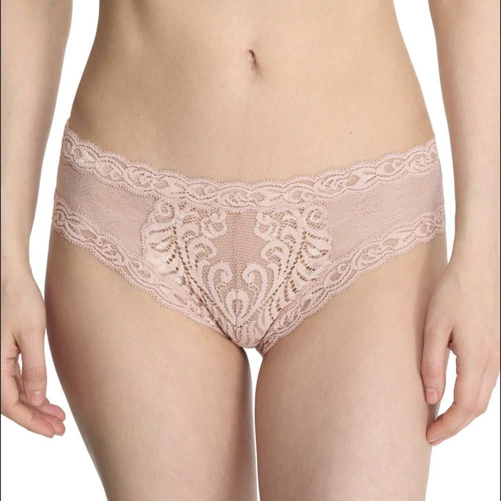Natori Feathers Hipster in Rose Lace 753023-Panties-Natori-Rose Lace-Small-Anna Bella Fine Lingerie, Reveal Your Most Gorgeous Self!