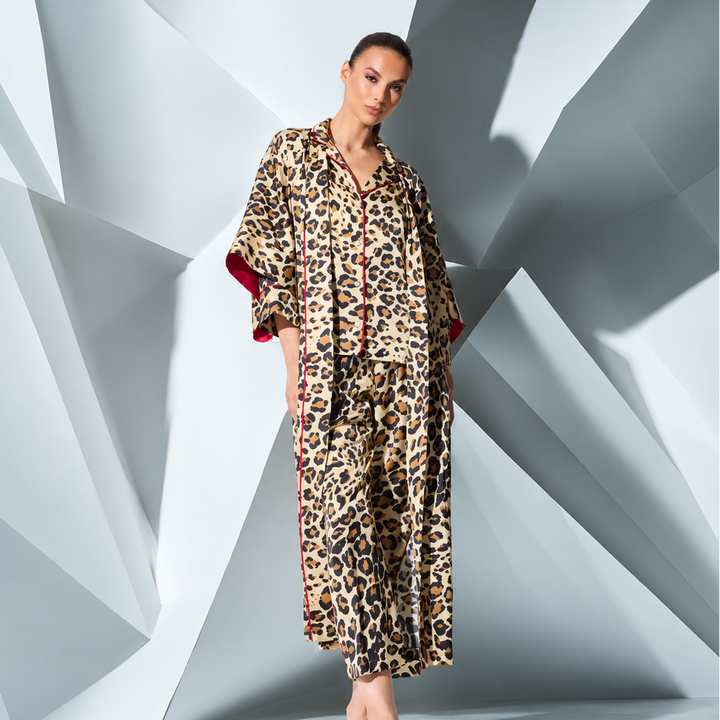 Natori Jaguar 52" Robe Y74052-Robes-Natori-Jaguar Natural-XSmall-Anna Bella Fine Lingerie, Reveal Your Most Gorgeous Self!
