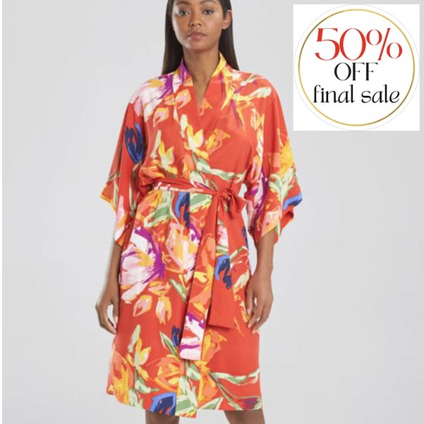 Natori Kira Robe K74013-Robes-Natori-Red-Small-Anna Bella Fine Lingerie, Reveal Your Most Gorgeous Self!