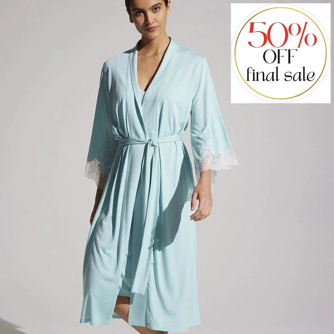Natori Luxe Shangri La Robe E74056 in Wave Blue-Robes-Natori-Wave Blue-Small-Anna Bella Fine Lingerie, Reveal Your Most Gorgeous Self!