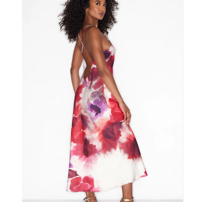Natori Mizuki Cross Back Slip Dress W73005-Loungewear-Natori-Red Floral Print-XSmall-Anna Bella Fine Lingerie, Reveal Your Most Gorgeous Self!