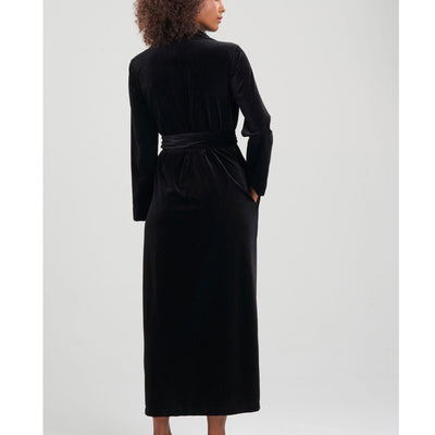 Natori Natalie Velvet Robe in Black H74086-Anna Bella Fine Lingerie-Black-XSmall-