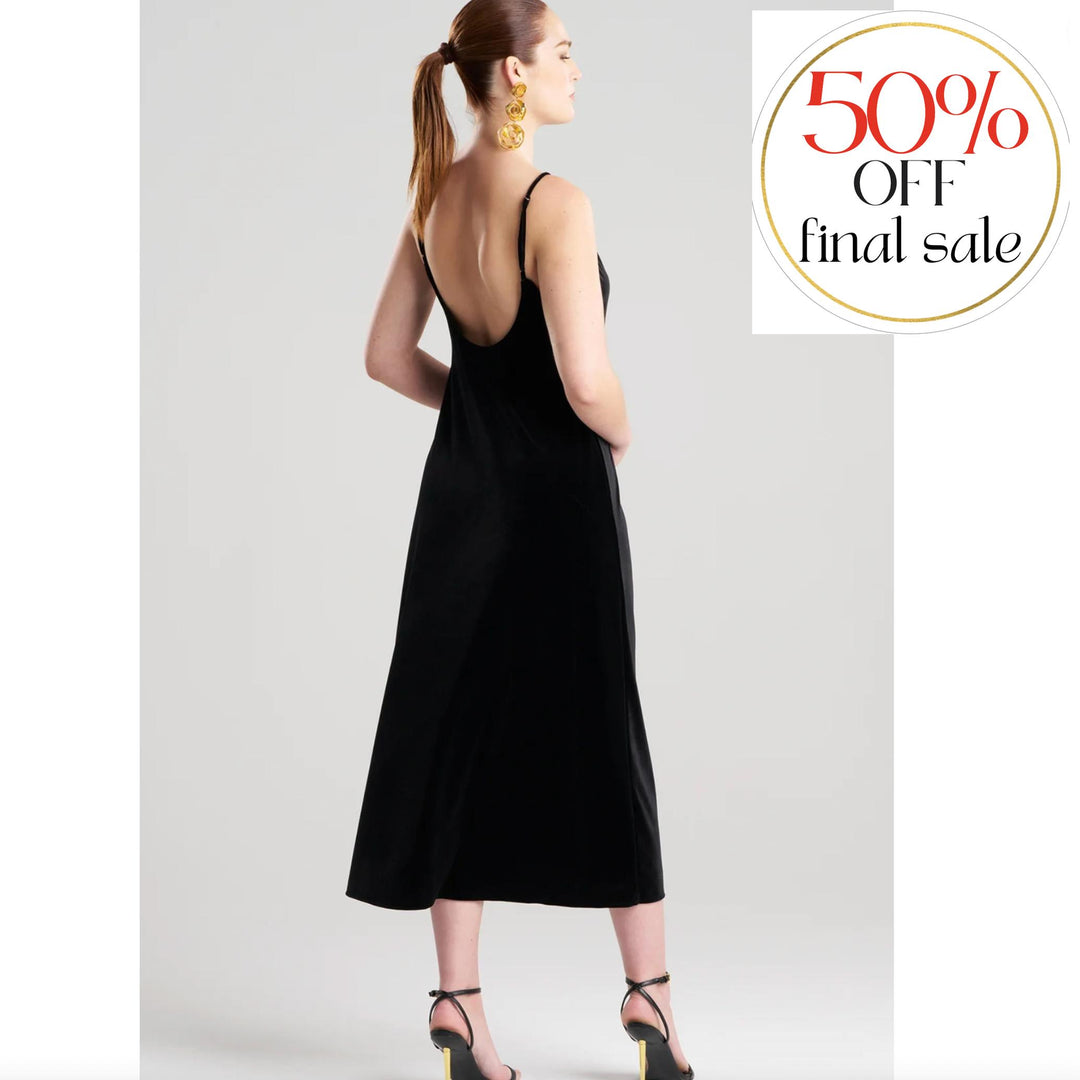 Natori Natalie Velvet Slip Dress W73186-Loungewear-Natori-Black-XSmall-Anna Bella Fine Lingerie, Reveal Your Most Gorgeous Self!