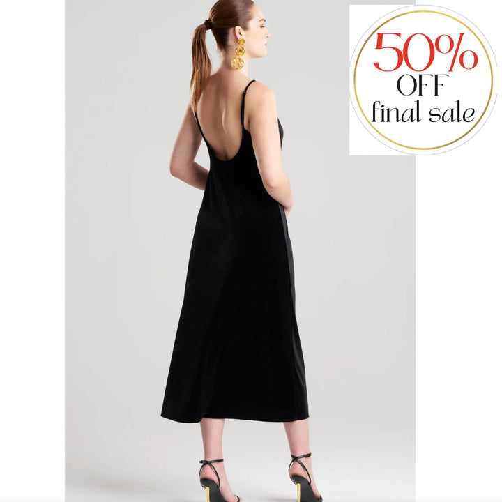 Natori Natalie Velvet Slip Dress W73186-Loungewear-Natori-Black-XSmall-Anna Bella Fine Lingerie, Reveal Your Most Gorgeous Self!