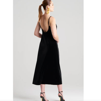 Natori Natalie Velvet Slip Dress W73186-Loungewear-Natori-Black-XSmall-Anna Bella Fine Lingerie, Reveal Your Most Gorgeous Self!