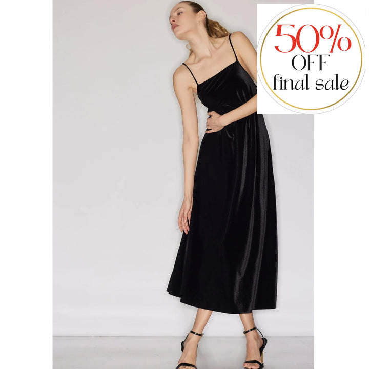 Natori Natalie Velvet Slip Dress W73186-Loungewear-Natori-Black-XSmall-Anna Bella Fine Lingerie, Reveal Your Most Gorgeous Self!