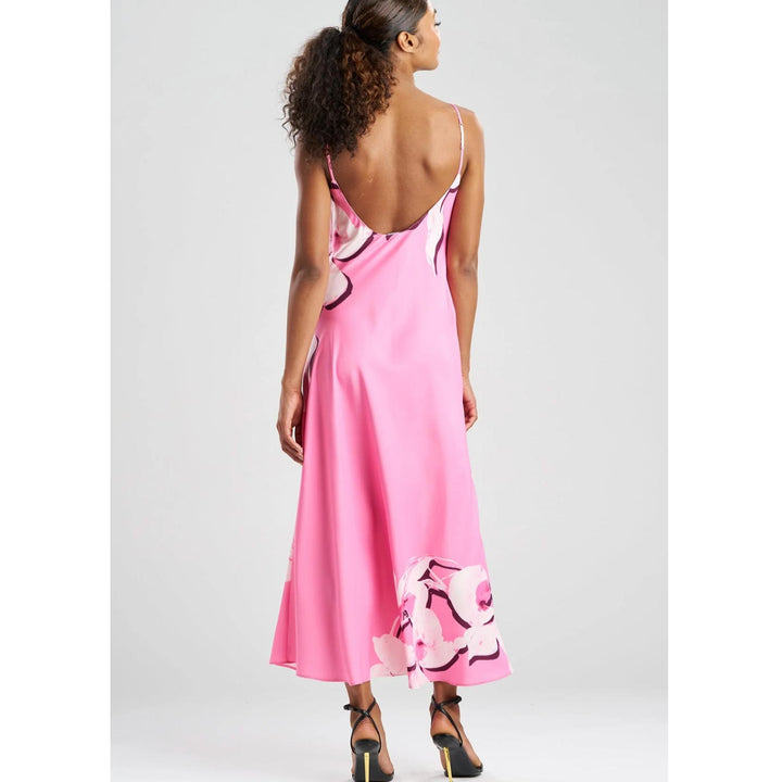 Natori Orchida 50" Gown in Tulip X73039-Sleepwear-Natori-Tulip-XSmall-Anna Bella Fine Lingerie, Reveal Your Most Gorgeous Self!