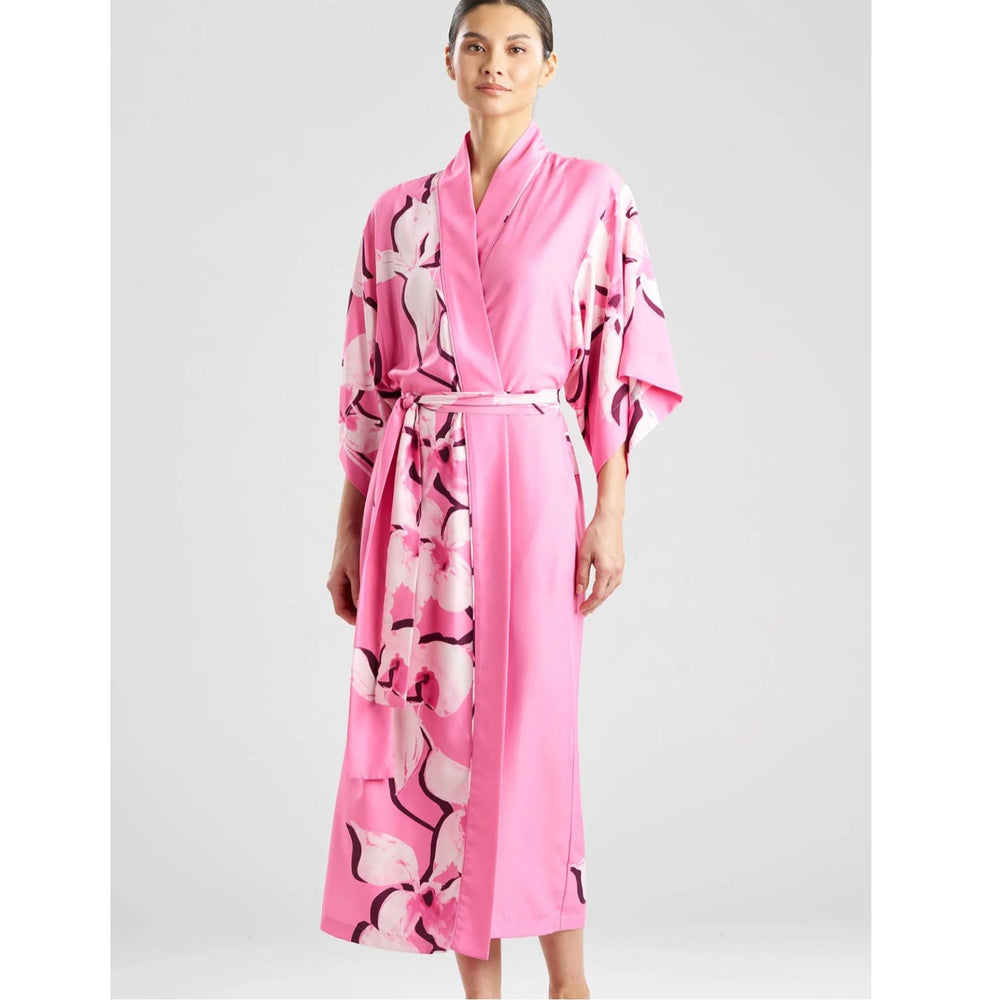 Natori Orchida 52" Robe in Tulip X74039-Robes-Natori-Tulip-XSmall-Anna Bella Fine Lingerie, Reveal Your Most Gorgeous Self!