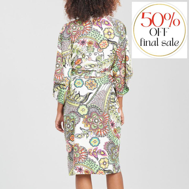Natori Peizuri 42" Robe-Robes-Natori-Champagne Multi-Small-Anna Bella Fine Lingerie, Reveal Your Most Gorgeous Self!