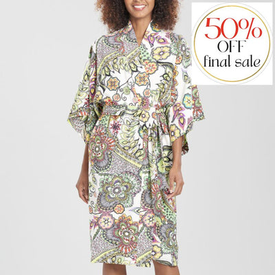 Natori Peizuri 42" Robe-Robes-Natori-Champagne Multi-Small-Anna Bella Fine Lingerie, Reveal Your Most Gorgeous Self!