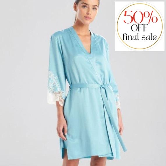 Natori Plume Wrap in Aquarelle M74057-Robes-Natori-Aquarelle-XSmall-Anna Bella Fine Lingerie, Reveal Your Most Gorgeous Self!