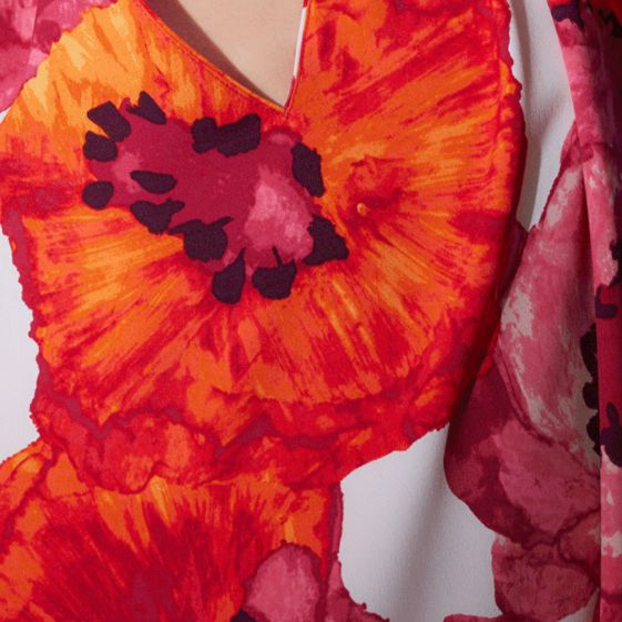 Natori Poppy 40" Slip in Pink Combo S73026-Loungewear-Natori-Pink Combo-XSmall-Anna Bella Fine Lingerie, Reveal Your Most Gorgeous Self!