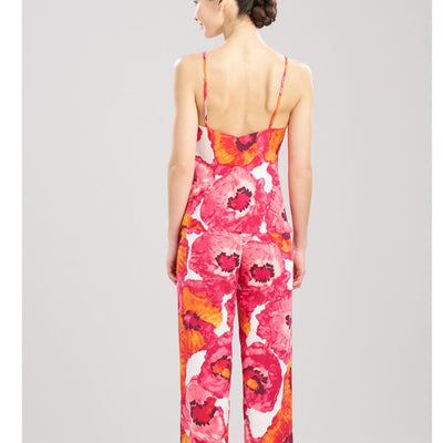 Natori Poppy Cami Pant PJ Set in Pink Combo S76026-Loungewear-Natori-Pink Combo-XSmall-Anna Bella Fine Lingerie, Reveal Your Most Gorgeous Self!
