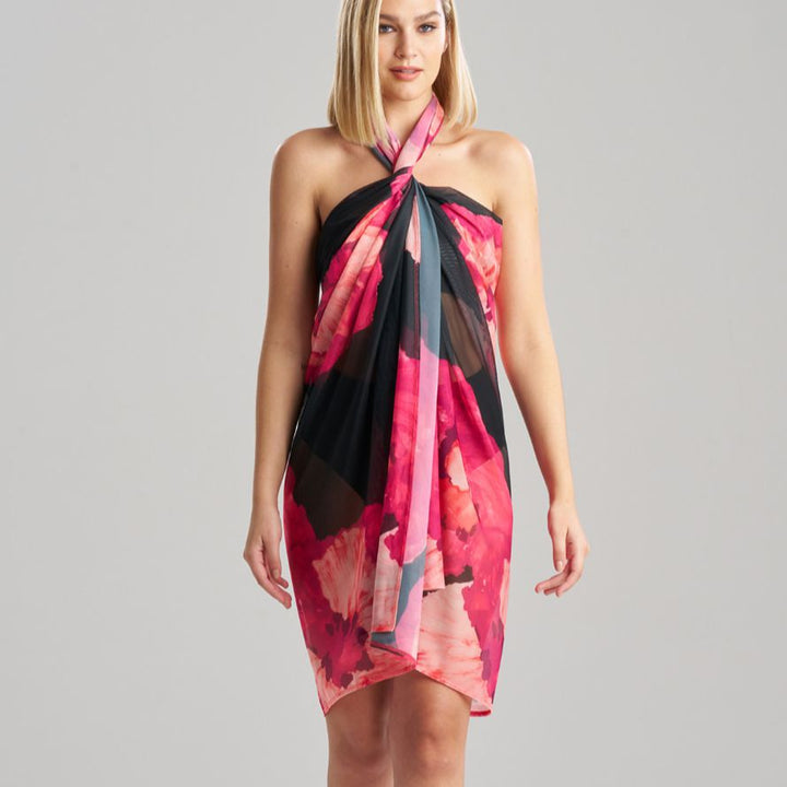 Natori Poppy Pareo T71008 in Red-Swimwear-Natori-Red-One Size-Anna Bella Fine Lingerie, Reveal Your Most Gorgeous Self!