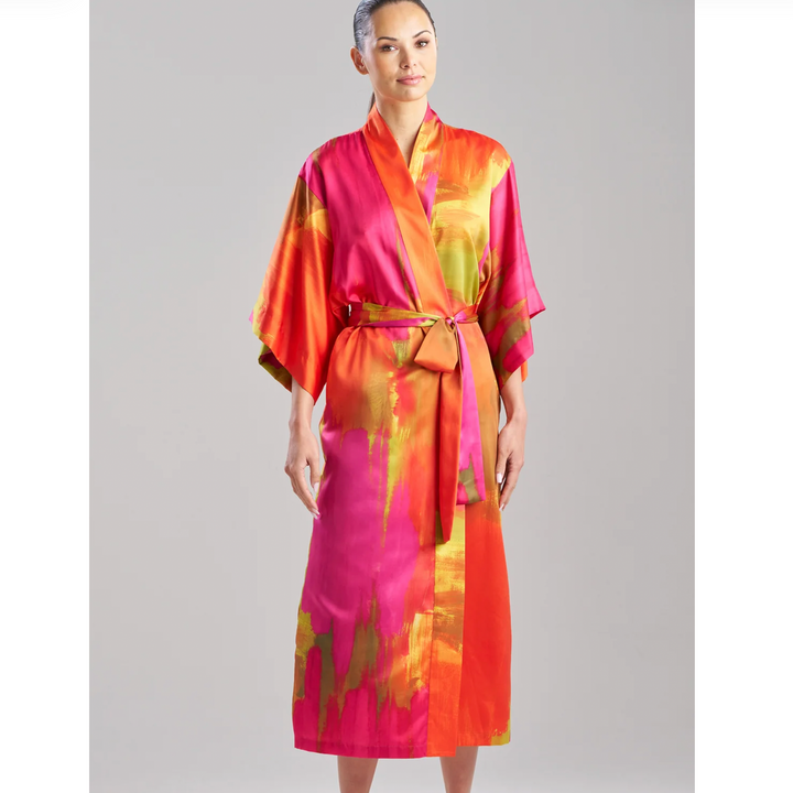 Natori Soleil Robe X74072-Sleepwear-Natori-Multi-XSmall-Anna Bella Fine Lingerie, Reveal Your Most Gorgeous Self!